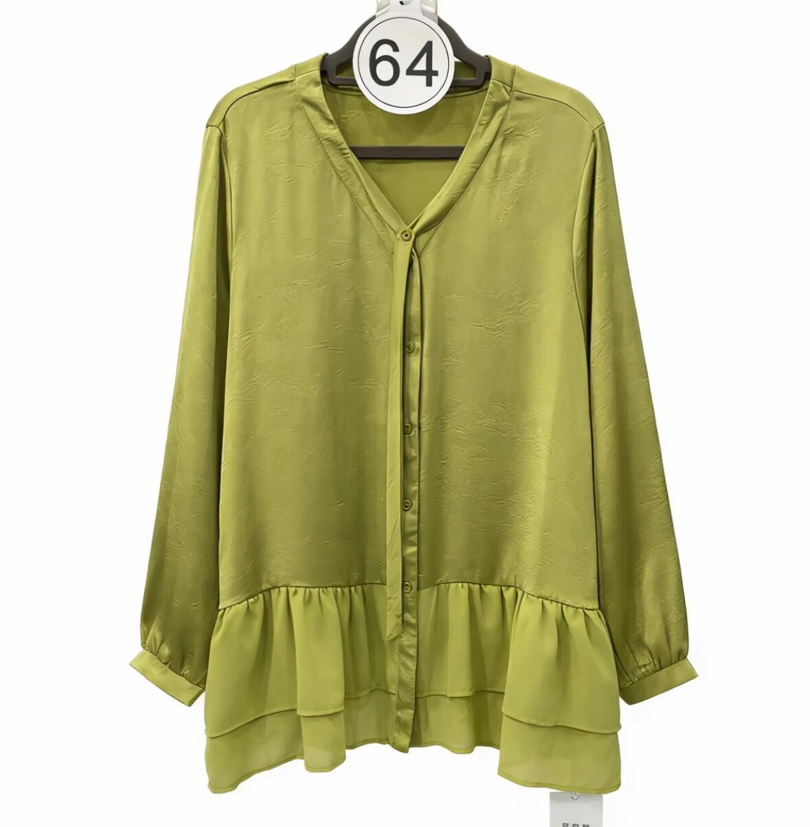 Autumn French vintage loose and slim-fitting lantern sleeve lace-up shirt top